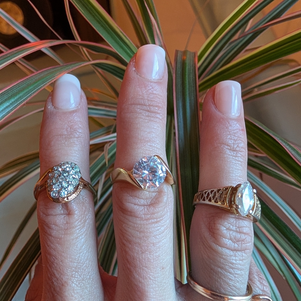 Vintage Ring Lot 14K GF Size 7 And 8